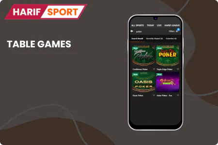 harif sport app poker